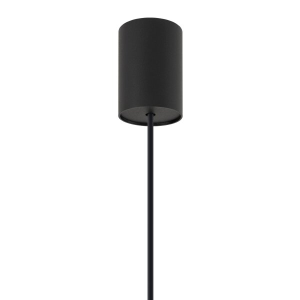 Hängelampe Glasschirm klar Schwarz E27 rund Ø35 cm