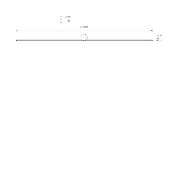 LED Bilderlampe Metall Schwarz 4000 K L:120 cm Modern