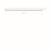 LED Deckenlampe Graphit Stahl 3000 K L:123 cm Modern