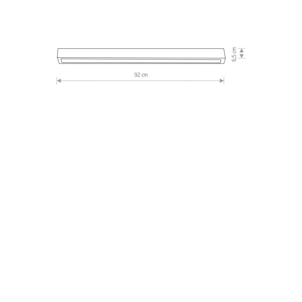 LED Deckenlampe Weiß Stahl 3000 K L:92 cm lang Modern