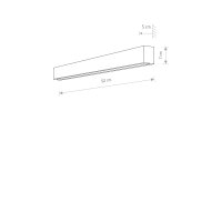LED Wandleuchte Schwarz 16 W L:92 cm lang Modern