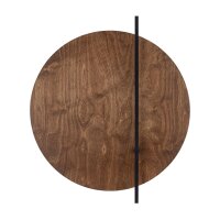 LED Wandlampe Schwarz Holz 3000 K B:50 cm indirekt