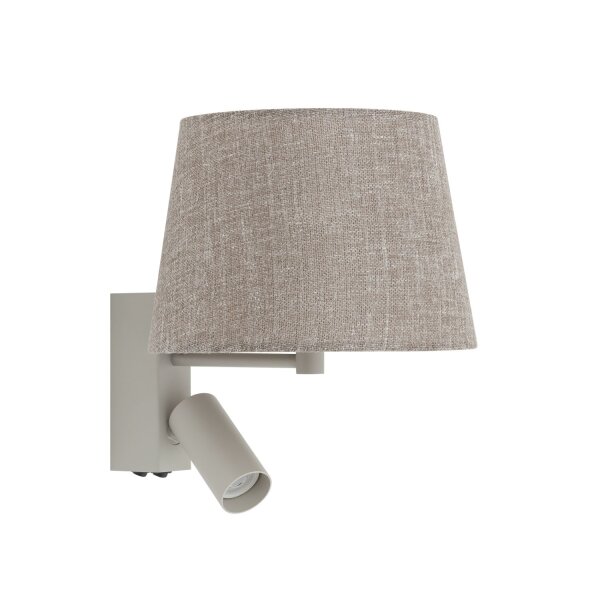 Wandlampe Stoff Grau Schalter E27 GU10 B:23 cm flexibel