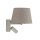 Wandlampe Stoff Grau Schalter E27 GU10 B:23 cm flexibel