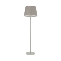 Stehlampe Stahl Seidengrau E27 H:163 cm Modern Stoff