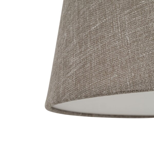 Hängelampe Seidengrau E27 L:46 cm Modern Stoffschirm
