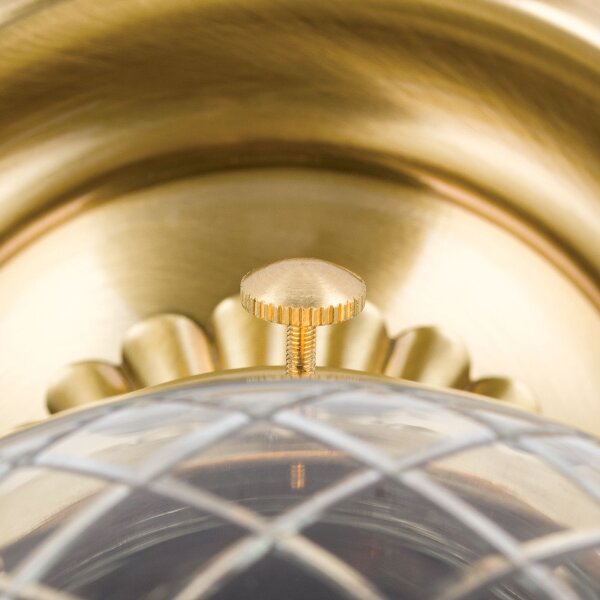 Deckenleuchte Glas Messing E27 rund D: 15 cm in Bronze