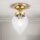 Deckenleuchte Glas Messing E27 rund D: 15 cm in Bronze