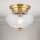 Deckenlampe Messing Glas D: 25 cm rund in Bronze E27