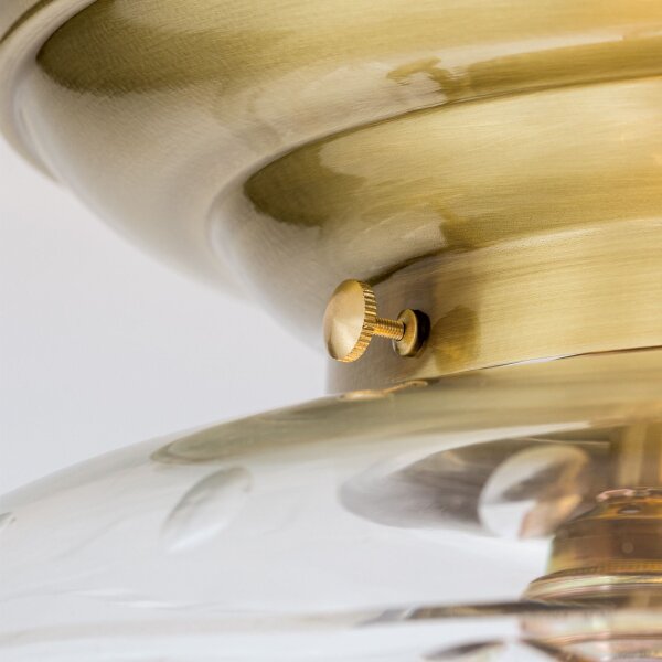 Deckenleuchte Echt-Messing Glas E27 Ø 40 cm in Bronze