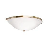 Wandlampe Metall Glas 31 cm breit in Messing Antik...