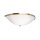 Wandlampe Metall Glas 31 cm breit in Messing Antik Weiß