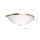 Wandlampe Metall Glas 31 cm breit in Messing Antik Weiß