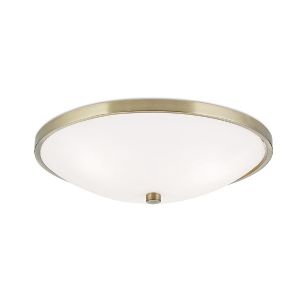 Deckenlampe Metall Glas E27 Ø 39,5 cm 3-flammig rund