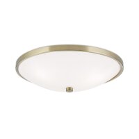 Deckenlampe Metall Glas E27 &Oslash; 39,5 cm 3-flammig rund
