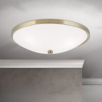 Deckenlampe Metall Glas E27 Ø 39,5 cm 3-flammig rund