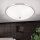 Deckenlampe Metall Glas D: 39,5 cm Nickel matt Weiß E27