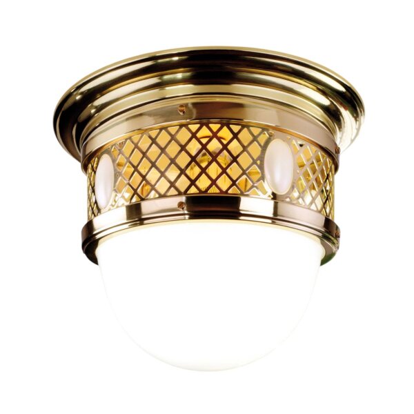 Deckenleuchte Metall Glas Ø 30 cm E27 3-flammig rund