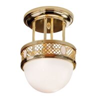 Deckenleuchte Metall Glas Ø 33 cm rund E14 4-flammig