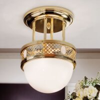 Deckenleuchte Metall Glas Ø 33 cm rund E14 4-flammig