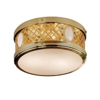 Deckenleuchte Metall Glas rund D: 25 cm E14 2-flammig