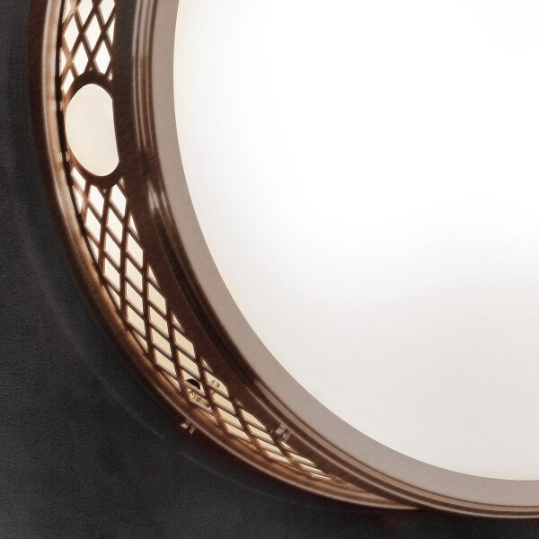 Deckenleuchte Metall Glas rund D: 33 cm E14 2-flammig