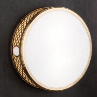 Deckenleuchte Glas Metall E14 D: 40 cm 2-flammig rund