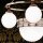Pendelleuchte Echt-Messing Glas 60 cm breit E14 ALWIN
