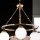 Pendelleuchte Echt-Messing Glas 60 cm breit E14 ALWIN