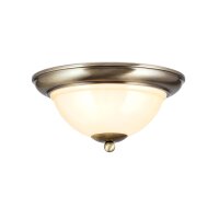 Deckenlampe Messing massiv Glas E27 Ø 27,3 cm rund