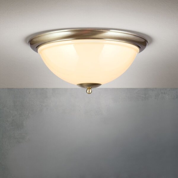 Deckenleuchte Messing Glas E27 rund D: 50,8 cm AMALIA