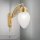 Wandlampe mit Schalter Echt-Messing Glas H: 25 cm E27