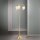 Stehlampe Messing massiv Glas 160 cm in Bronze Weiß E27