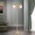 Stehlampe Messing massiv Glas 160 cm in Bronze Weiß E27