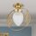 Deckenleuchte Messing massiv Glas D: 25 cm E27 rund