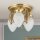 Deckenlampe Messing massiv Glas E27 rund Ø 35 cm ELISE