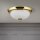 Deckenlampe Metall Glas D: 26,5 cm in Gold Weiß E14