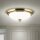 Deckenlampe Metall Glas E27 D: 35,5 cm in Gold Weiß
