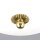 Deckenlampe Metall Glas E27 D: 35,5 cm in Gold Weiß
