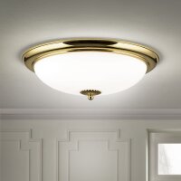 Deckenleuchte Metall Glas rund Ø 48 cm in Gold...