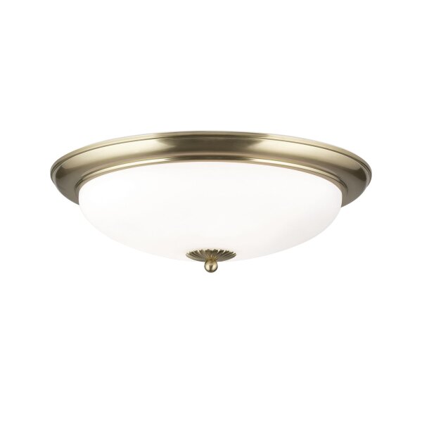 Deckenleuchte Metall Glas Ø 48 cm rund E27 3-flammig