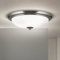 Deckenlampe Metall Glas E27 Ø 48 cm rund 3-flammig