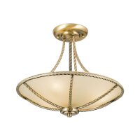 Deckenleuchte Metall Glas E27 Ø 42 cm 3-flammig rund