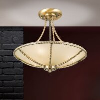 Deckenleuchte Metall Glas E27 Ø 42 cm 3-flammig rund