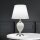 Tischleuchte Keramik Stoff E27 48 cm Weiß Chrom HELENA