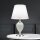 Tischleuchte Keramik Stoff E27 48 cm Weiß Chrom HELENA