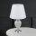 Tischleuchte Keramik Stoff E27 48 cm Weiß Chrom HELENA