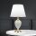 Tischlampe Keramik Stoff E27 48 cm in Weiß Gold HELENA