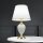 Tischlampe Keramik Stoff E27 48 cm in Weiß Gold HELENA