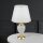 Tischlampe Keramik Stoff E27 48 cm in Weiß Gold HELENA